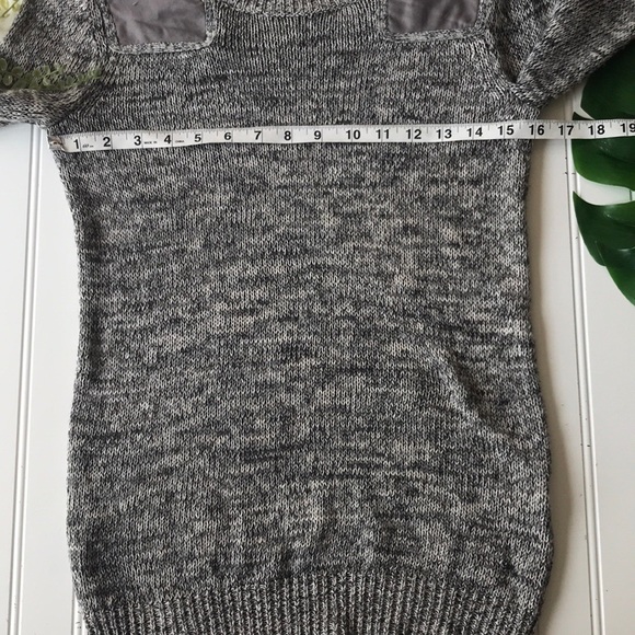 Rebecca Taylor sweater elbow patch grey marbled - Picture 4 of 8